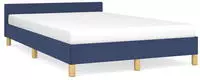 vidaXL Bettgestell ohne Matratze Blau 120x190 cm Stoff