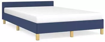 vidaXL Bettgestell ohne Matratze Blau 120x190 cm Stoff (379540)