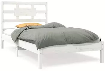 vidaXL Massivholzbett Wei&szlig; 90x190 cm (3105631)