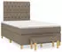 vidaXL Boxspringbett mit Matratze Taupe 120x200 cm Stoff (3137385)