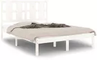 vidaXL Massivholzbett ohne Matratze Wei&szlig; 120x200 cm Kiefernholz