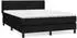 vidaXL Boxspringbett mit Matratze Schwarz 140x190 cm Stoff (3129867)