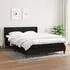 vidaXL Boxspringbett mit Matratze Schwarz 140x190 cm Stoff (3129867)