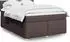 vidaXL Boxspringbett mit Matratze Dunkelbraun 140x200 cm Stoff (3289006)