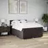 vidaXL Boxspringbett mit Matratze Dunkelbraun 140x200 cm Stoff (3289006)