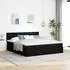 vidaXL Ottomane Bett mit Matratze & LEDs Schwarz 180x200 cm Stoff (3312245)