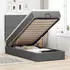 vidaXL Ottoman-Bett mit Matratze Dunkelgrau 80x200 cm Stoff (3313030)