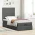 vidaXL Ottoman-Bett mit Matratze Dunkelgrau 80x200 cm Stoff (3313030)