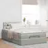 vidaXL Ottomanische Bett mit Matratze Hellgrau 120x190 cm Samt (3311831)