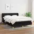 vidaXL Boxspringbett mit Matratze Schwarz 140x190 cm Stoff (3126719)
