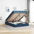 vidaXL Ottoman-Bett mit Matratze Blau 140x190 cm Stoff (3311112)