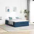 vidaXL Ottoman-Bett mit Matratze Blau 140x190 cm Stoff (3311112)