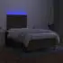 vidaXL Boxspringbett mit Matratze & LED Dunkelbraun 120x190 cm Stoff (3270207)