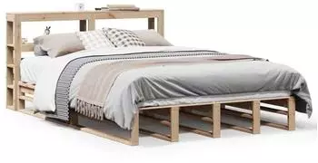vidaXL Massivholzbett ohne Matratze 140x200 cm Kiefernholz (3306495)
