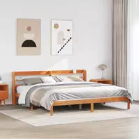 vidaXL Massivholzbett ohne Matratze Wei&szlig; 135x190 cm Kiefernholz
