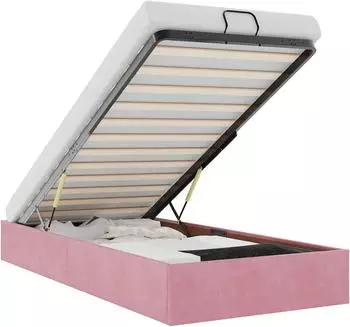 vidaXL Ottoman-Bett ohne Matratze Rosa 90x190 cm Samt (3310936)