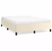 vidaXL Bettgestell Creme 140x190 cm Kunstleder