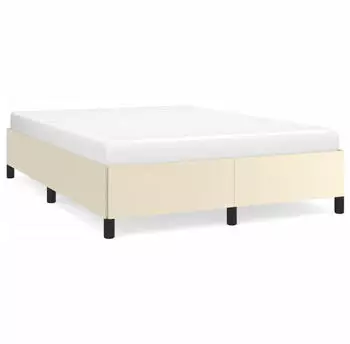 vidaXL Bettgestell Creme 140x190 cm Kunstleder (347247)