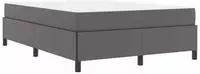 vidaXL Bettrahmen mit Matratze Grau 160 x 200 cm Stoff