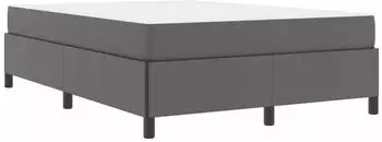 vidaXL Bettgestell mit Matratze Grau 160 x 200 cm Kunstleder (3399012)
