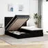vidaXL Ottoman-Bett mit Matratzen Schwarz 160x200 cm Stoff (3313729)