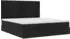 vidaXL Ottoman-Bett mit Matratzen Schwarz 160x200 cm Stoff (3313729)