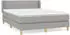 vidaXL Boxspringbett mit Matratze Hellgrau 140x190 cm Stoff (3130105)