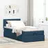 vidaXL Ottoman-Bett mit Matratze & LEDs Blau 90x190 cm Stoff (3312193)