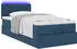 vidaXL Ottoman-Bett mit Matratze & LEDs Blau 90x190 cm Stoff (3312193)