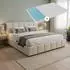 Juskys Polsterbett Florenz mit Matratze Bubble 180x200 cm beige