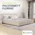 Juskys Polsterbett Florenz mit Matratze Bubble 180x200 cm beige