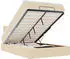 vidaXL Ottoman-Bett mit Matratze & LEDs Creme 120x200 cm Stoff (3312386)