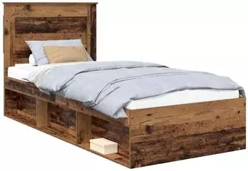 vidaXL Bettrahmen Altholz 100 x 200 cm Massives Kiefernholz (3410126)
