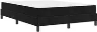 vidaXL Boxspringbett mit Matratze Schwarz 160 x 220 cm Stoff