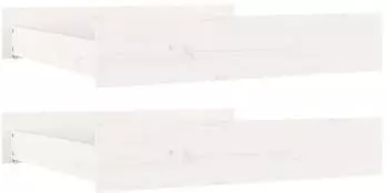 vidaXL Bettschubladen 2 Stk. Wei&szlig; Massivholz Kiefer (814980)