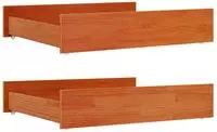 vidaXL Bettschubladen 2 Stk. Wachsbraun Massivholz Kiefer