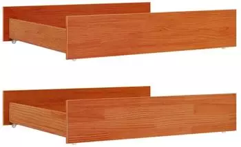 vidaXL Bettschubladen 2 Stk. Wachsbraun Massivholz Kiefer (847168)