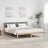 vidaXL Bettgestell Braun und hellgrau 180 x 200 cm Massivholz Kiefer (3394343)