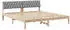 vidaXL Bettgestell Braun und hellgrau 180 x 200 cm Massivholz Kiefer (3394343)