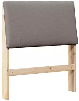 vidaXL Gepolstertes Kopfteil Taupe 75 cm Massives Kiefernholz (879317)