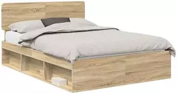 vidaXL Bettrahmen Sonoma 140 x 200 cm Massives Kiefernholz (3412071)
