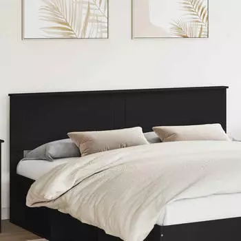vidaXL Kopfteil mit Kopfteil Schwarz Eichen-Optik 180 cm Holzwerkstoff (888265)