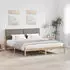 vidaXL Bettgestell Braun und Taupe 200 x 200 cm Massivholz Kiefer (3394361)