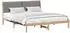vidaXL Bettgestell Braun und Taupe 200 x 200 cm Massivholz Kiefer (3394361)