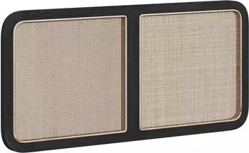 vidaXL Kopfteil mit Kopfteil Schwarz 120 x 55 x 3 cm Rattan (42011569)