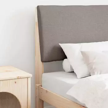 vidaXL Gepolstertes Kopfteil Taupe 80 cm Massives Kiefernholz (879312)