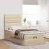 vidaXL Ottoman-Bett mit Matratze Creme 100x200 cm Stoff (3313221)