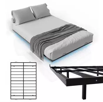 Juskys Metall Schwebebett Palamos 140 x 200 cm