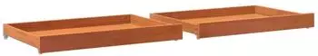 vidaXL Schubladen f&uuml;r Tagesbett 2 Stk. Wachsbraun Massivholz Kiefer (844134)
