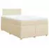 vidaXL Boxspringbett mit Matratze Creme 120x200 cm Stoff (3288945)